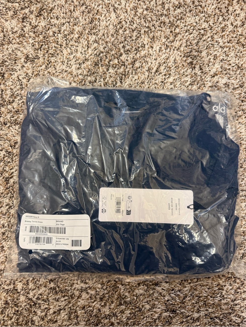 Alo Breezy Tennis Dress in Navy - Picture 3 of 4